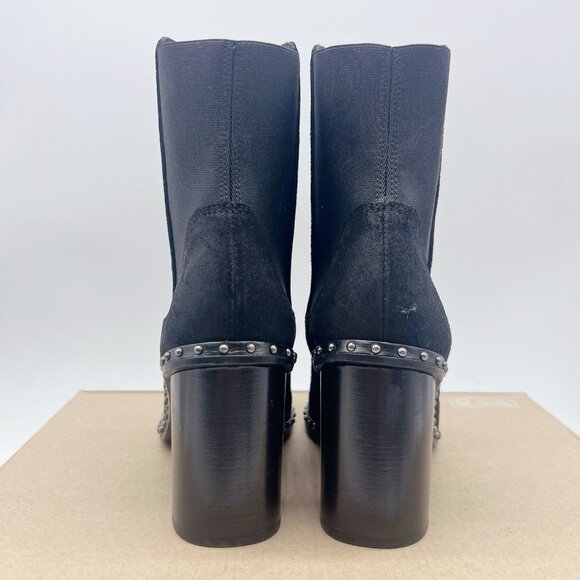 Rag & Bone Romi Studded Waxy Black Suede Chelsea Boots Womens EU 35 US 5 $595 - Picture 8 of 12
